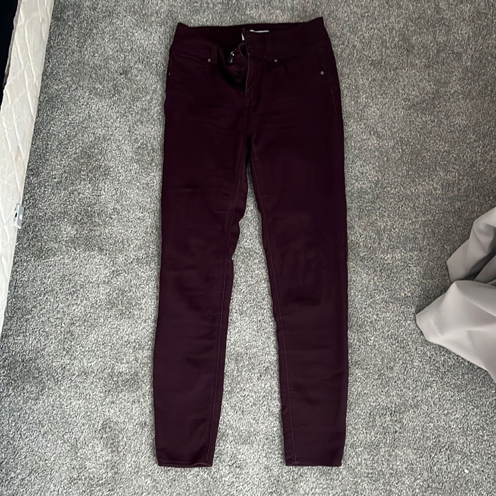 Burgundy bottoms